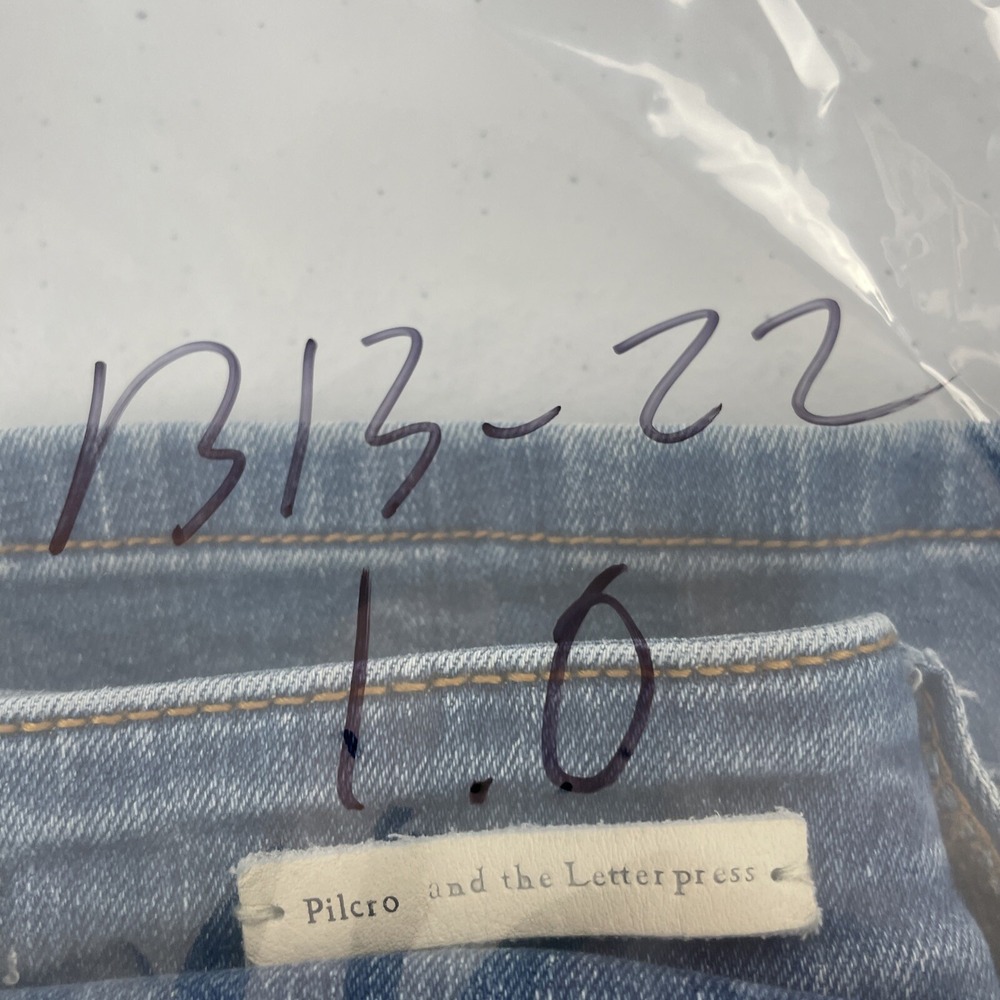 Pilco Letterpress Jeans Women's Size 26 Light Wash High Rise Flare Button Fly - Picture 12 of 12